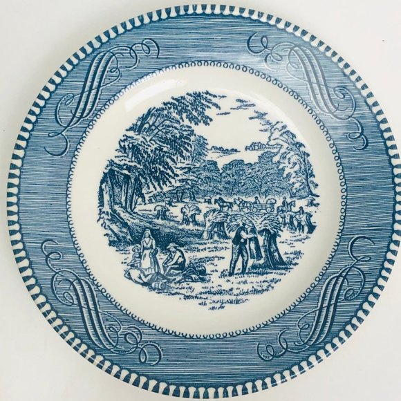 Royal Currier & Ives Other - Royal Currier and Ives Blue White Collector Plate